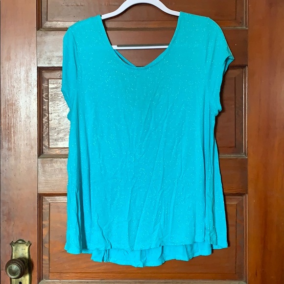 Jennifer Lopez Blue Sparkle Top Women’s Sz XL - Picture 5 of 5